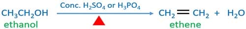 alkynes preparing by alcohol and concentrated
                     sulfuric acid